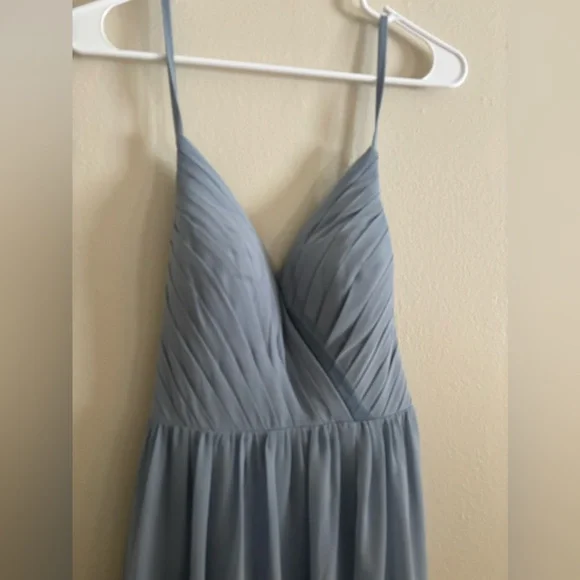 Azazie A2 Dusty Blue Dress - Picture 3 of 6